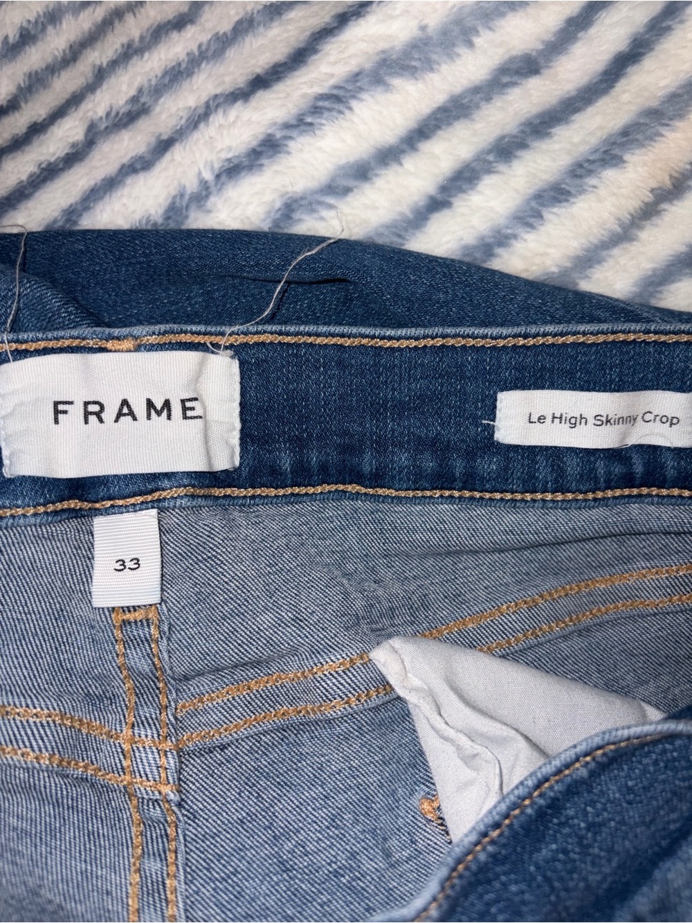 Frame Denim Le High Skinny Crop Jeans - Light Blue